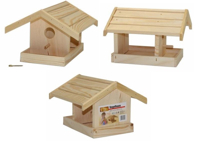 Baker Ross FE377 – 2er-Set Vogelhäuser Aus Holz Zum Bemalen, Heißluftballon-Design, Bastelset Für Kinder