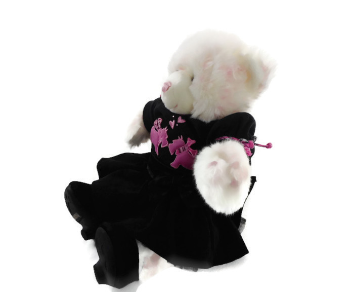 Build-A-Bear Workshop Bear White and Pink with Outfit and Shoes 15