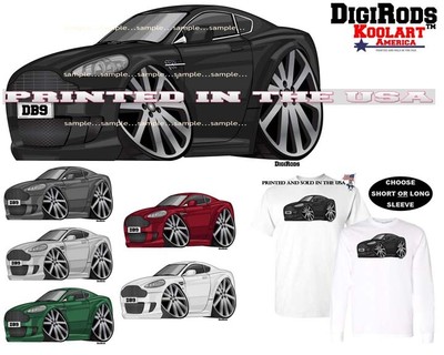 Aston Martin DB9 DB 9 Model DigiRods / Koolart Cartoon Car T Shirt 