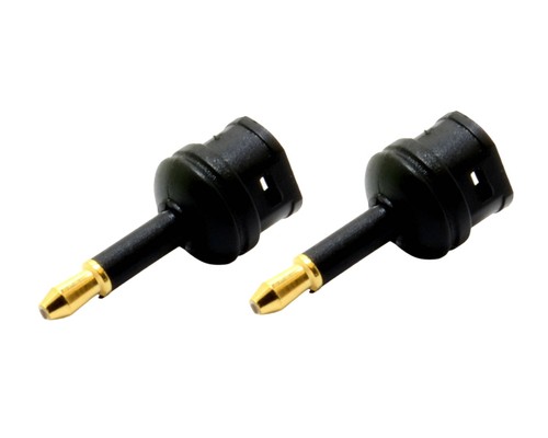 2X TOSLINK TO  Optical MINI Plug 3.5mm Audio FIBER Optic Adapter SPDIF Useful