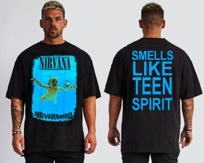 NIRVANA NEVERMIND FRONT AND BACK PRINT T SHIRTS MEN'S SIZES