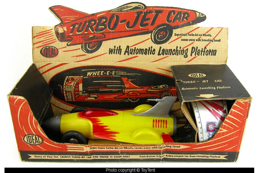 Ideal Turbo Jet Car rocket & launching pad in original box