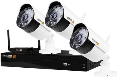 Defender Wireless HD 1080p 4-Channel 1TB DVR Security System with 3 Bullet