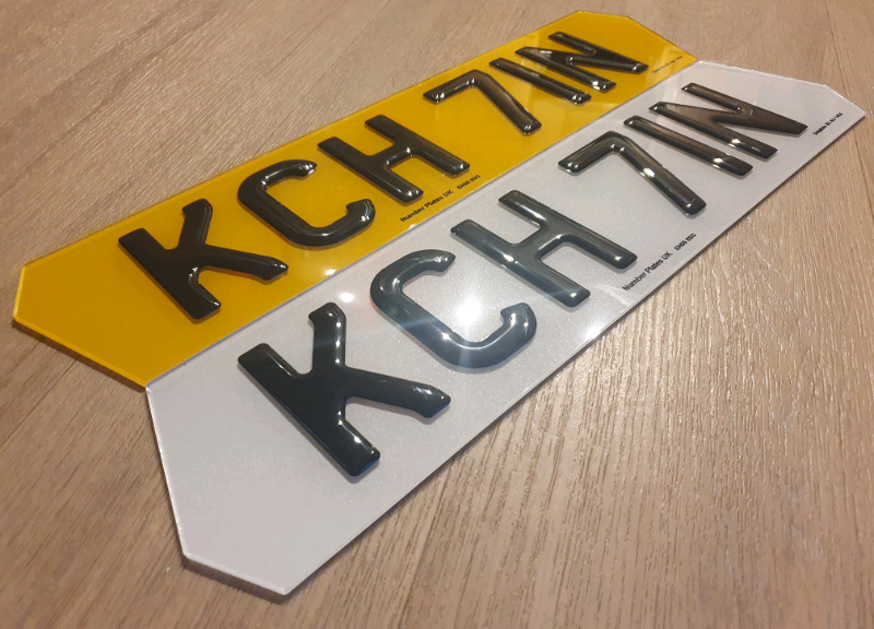 Lambo Style Hex shaped 3D gel/4D Car Number Plates in West Calder