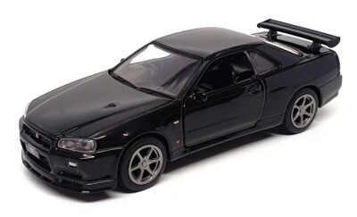 Tayumo 1/36 Scale Pull Back & Go 36115210 - Nissan GT-R34 V-Spec II - Black