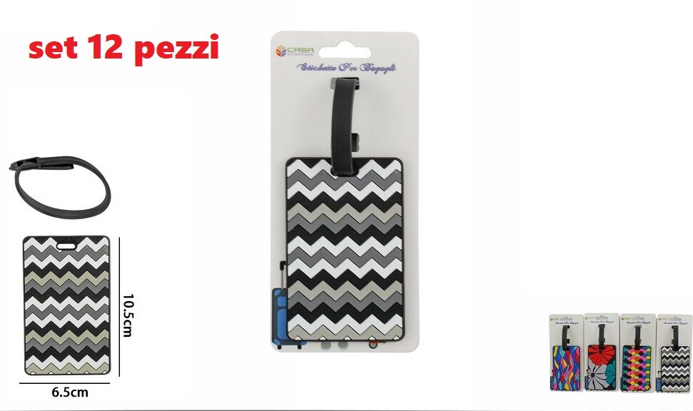 Set 12 Targhette Nome Etichetta Identificatore Valigie Bagagli Viaggi Aereo dfh