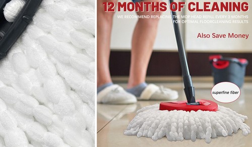 Replacement Microfiber Mop Head Easy Clean Wring Refill For O-Cedar Spin Mop