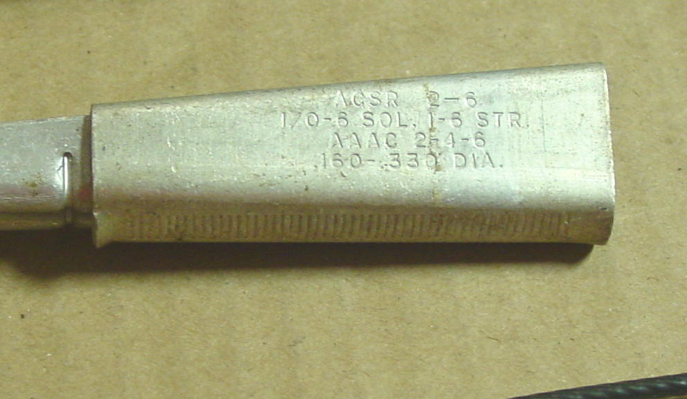 Lot of 3 Aluminum Cable Type ACSR 2-6 Wedge Clamps, 1/0-6 Sol., 1-6 Str. AAAC 2-