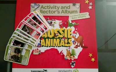 Woolworths Aussie Animals (Baby Wildlife) Collector album + 36 cards complete