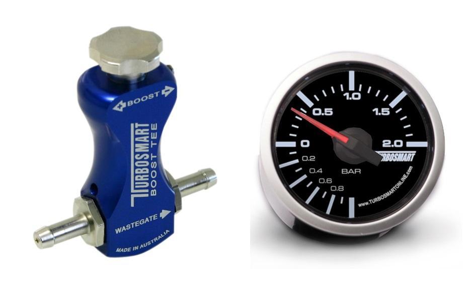 Turbosmart Blue Manual Boost Controller and Turbosmart 52mm Boost Gauge
