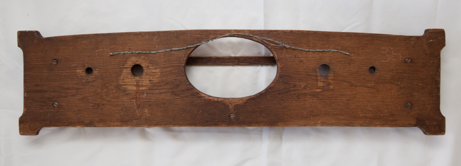 Antique Early 20th Century American Oak Plate Rack Shelf