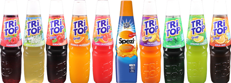 Tri Top GetrÃ¤Nkesirup Sirup Konzentrat Geschmack Sprudler Viele Sorten 600ml