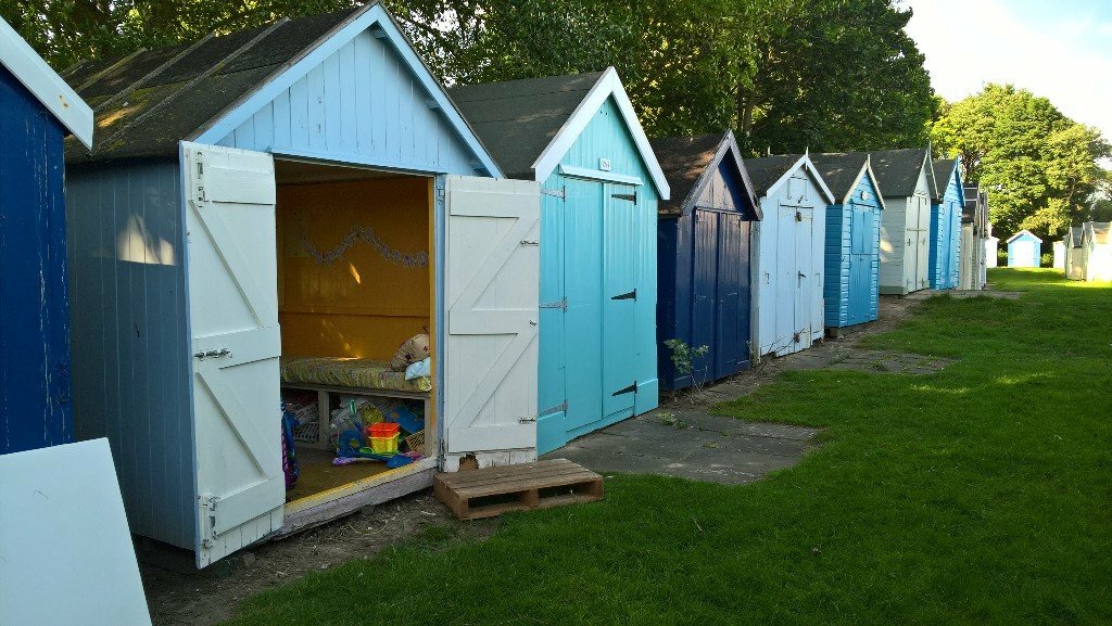 Beach hut at Brackenbury Cliffs, Old Felixstowe in Felixstowe, Suffolk Gumtree
