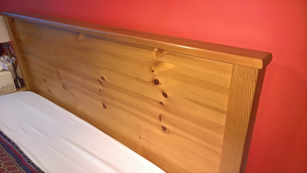 Pine Headboard suitable for standard double bed in Bordon, Hampshire