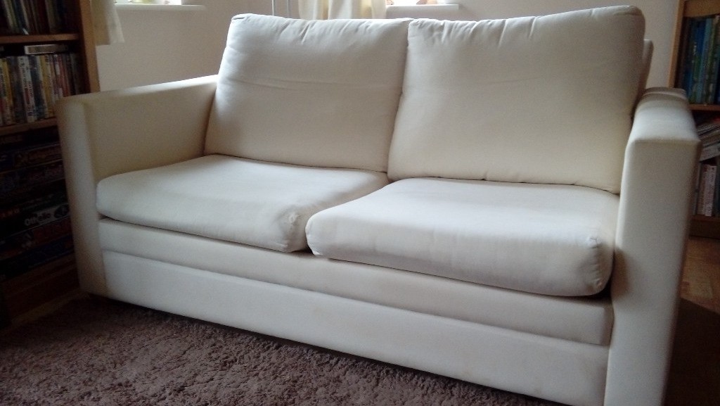 creamy white sofa bed, good quality, 2 seaters in Totnes, Devon Gumtree