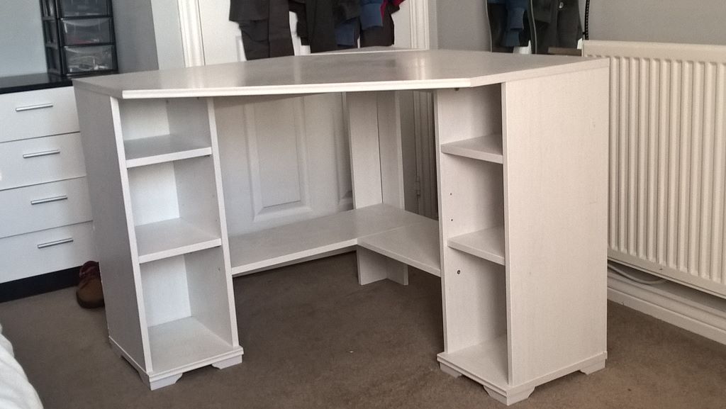 Ikea white corner computer desk in Gorebridge, Midlothian Gumtree