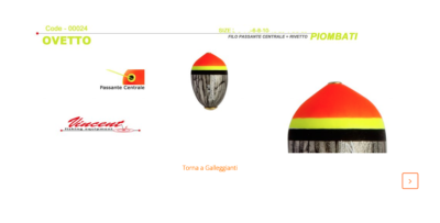 OVETTO PIOMBATO 8 GR MOD. 024 PESCA TROTA LAGO VINCENT CONF 2 PZ