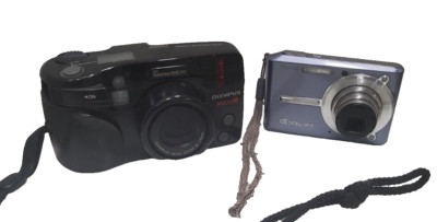 Lot of 2 cameras Casio s600 & Olympus Super Zoom 3000 Untested