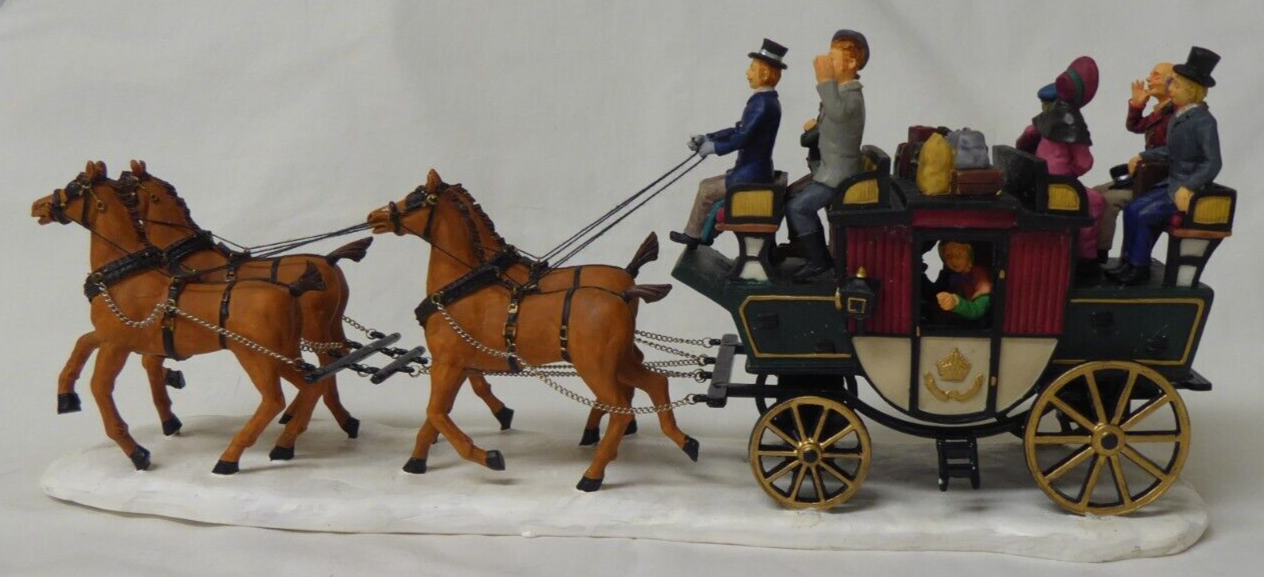 LEMAX VILLAGE CHRISTMAS COACH HORSE DRAWN CARRIAGE - 1999 | eBay