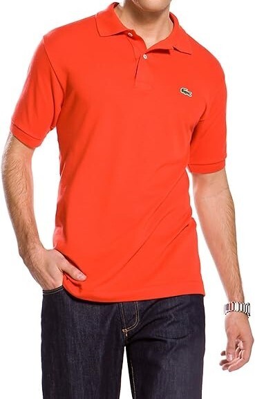 Lacoste Classic Cotton Pique Fashion Polo Shirt, Red Current, Size Small