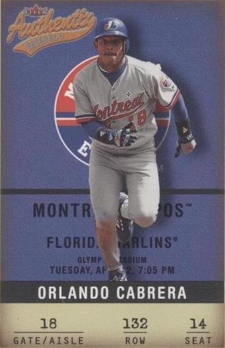 2002 Fleer Authentix - Orlando Cabrera #132