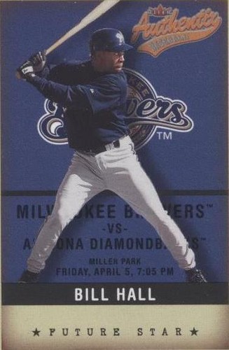 2002 Fleer Authentix - Bill Hall #141
