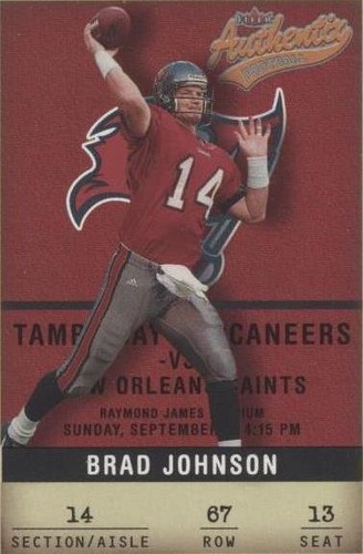 2002 Fleer Authentix Brad Johnson #67
