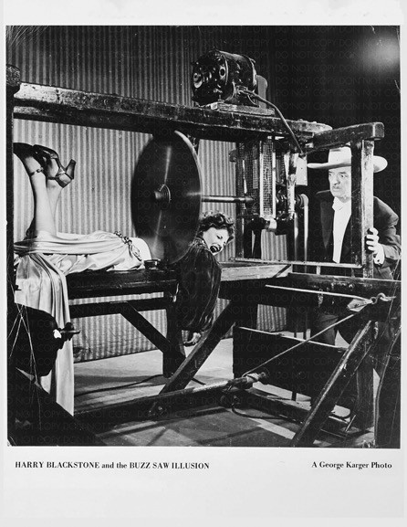 BLACKSTONE BUZZSAW ILLUSION 8.5 X 11 (1949) / Archival Magician Photo Reprint