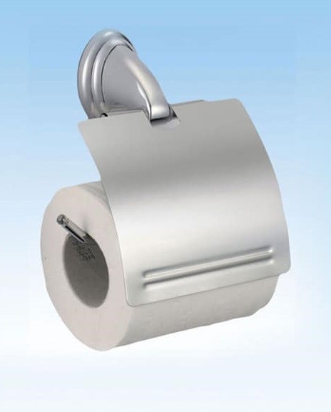 Porta Rotolo Carta Igienica Con Copertura Fissaggio a Parete Bagno Circle dfh