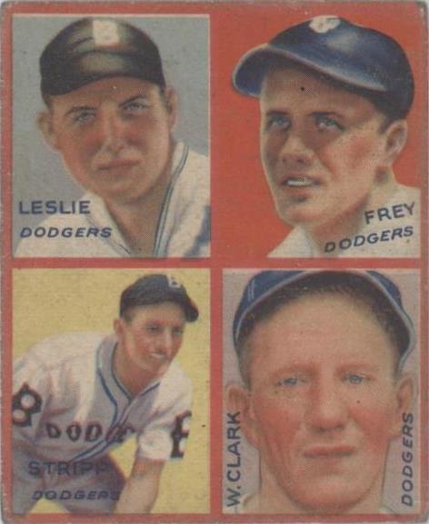 1935 Goudey 4-in-1 - Joe Stripp Lonny Frey Sam Leslie #3E