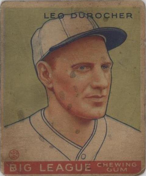 Goma de mascar Goudey Big League 1933 - Leo Durocher #147