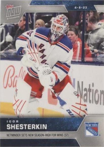2022-23 Topps Now NHL Stickers - Igor Shesterkin #329