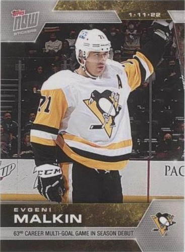 2021-22 Topps Now NHL Stickers - Evgeni Malkin #205