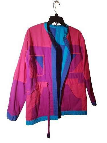 Vintage Color Block Reversable Jacket/Purse Size Medium | eBay
