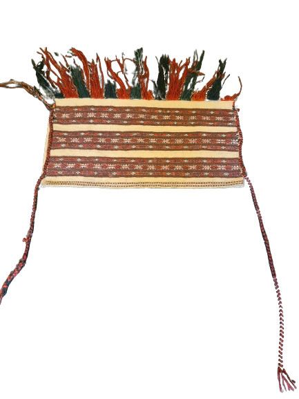 Antiker HandgeknÃ¼Pfter Orientteppich Turkman Tasche Satteltasche 81x44cm