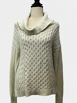 American Eagle Outfitters White Cream Cable Knit Sweater Size S P