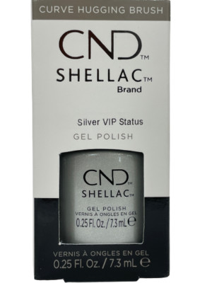 CND Shellac UV Gel Polish 0.25 oz NIB Silver VIP Status