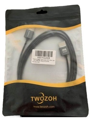 TWOZOH HDMI Kabel 2M Schwarz HD-004-2.0M Videokabel für TV Monitor Beamer