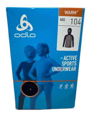 Odlo Enfants Manches Longues Avec Capuche Active SPORTS Underwear Chaud Gr. 104