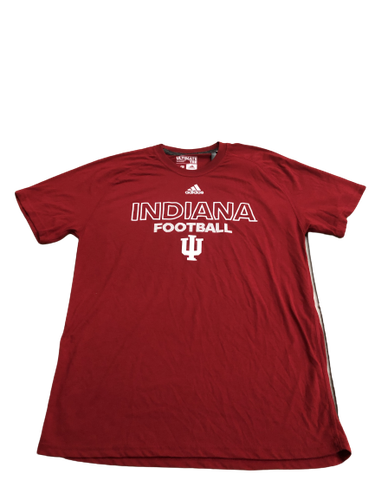 Adidas NCAA Indiana Football Red S/S Performance Tee Red/White 24r001 
