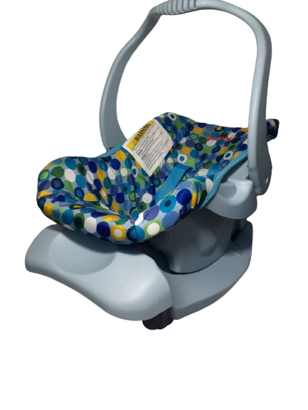 Joovy Toy Booster Seat & Functional Doll Car Seat Featuring Crash-Tested Latch System For Safety, Machine-Washable Cover For Easy Cleaning, And Five-Point Harness - Fits Dolls 12" To 22", Blue