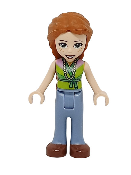 Lego Ann Sand Blue Trousers Lime Top With Necklace 41679 Friends Minifigure