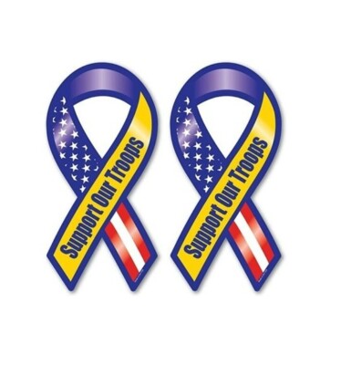SUPPORT OUR TROOPS 8'' x 3.75''  MAGNET CAR KITCHEN NEW 6 pack - Use as fundraiser