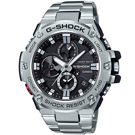 Pre-owned Casio G-shock Gst-b100d-1ajf G-steel Bluetooth Solar Watch Gst-b100d-1a Men's