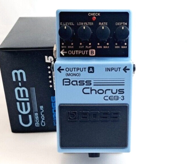 Boss CEB-3 Bass Chorus Bass Effects Pedal 2019 Used With Box