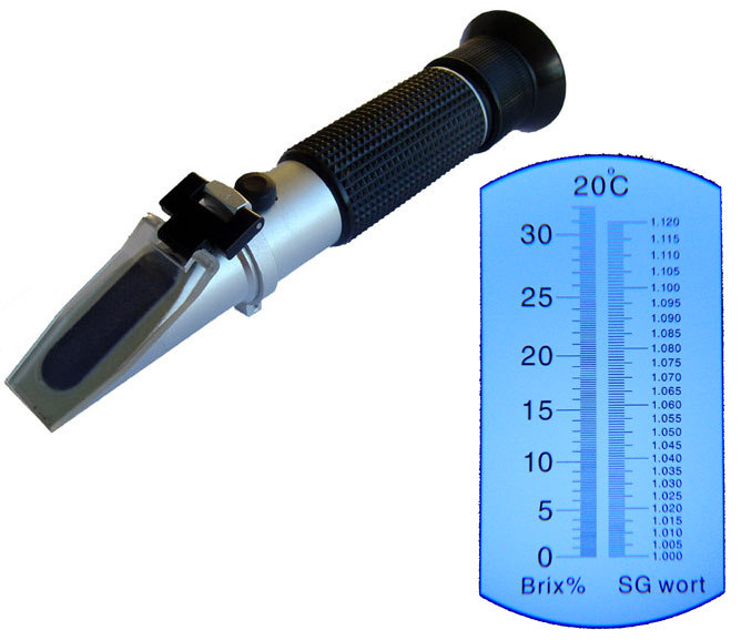 HOME BREWING PORTABLE REFRACTOMETER WITH AUTOMATIC TEMPERATURE