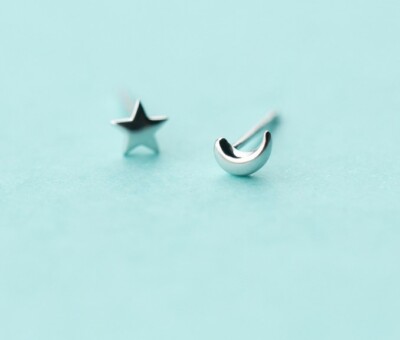 3mm 925 Sterling Silver Square Triangle Tiny Rivets Post Stud Earrings Gift PE18