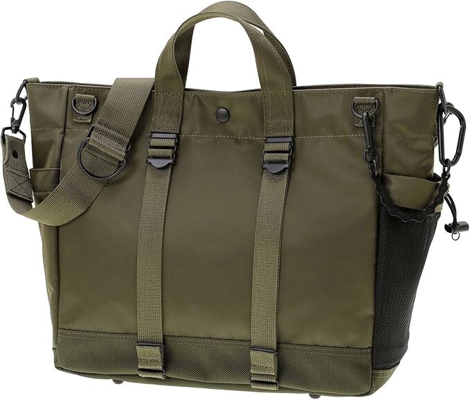 Rich I　VERTIAL [LETAHER 2WAY TOTE BAG] Porter-Yoshida & Co. Force 2Way Tote Bag Olive Drab at
