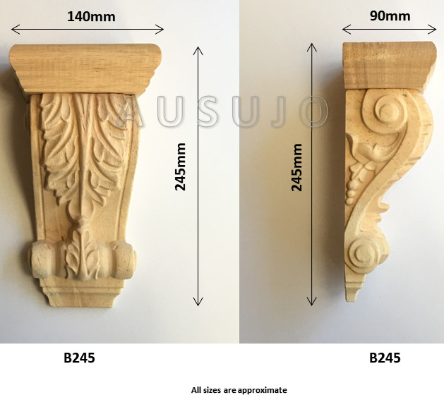 Corbels Wooden Corbel Wood Timber Carved Corner Supports Raw