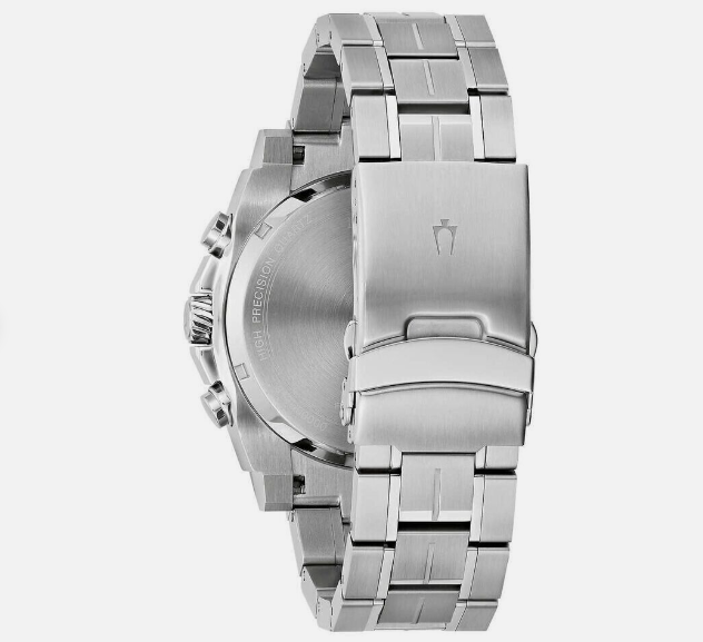 Pre-owned Bulova Precisionist Chronograph Stainless Steel Quartz Men' Watch 98b405